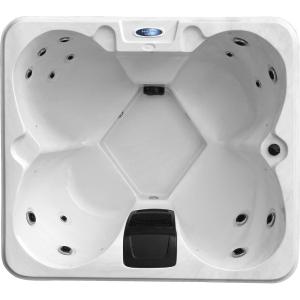 imageEmpava Luxury Outdoor Hot Tub 4 Person Whirlpool Outdoor Spa Tub Freestanding Bathtub 67IN 15 Jets Massage Rectangle Relaxing Home Garden Hot Tub Spa with LED Lights ampamp Cover Black