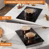 imageEmpava 30 Inch Builtin Induction Cooktop 4 BurnerElectric Stove with BridgeSYNC Auto RapidHeat 3 Preset Modes Pan Sensor Hardwired 208240V 40A Black Vitro Ceramic Glass12 Inch