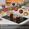 imageEmpava 30 Inch Builtin Induction Cooktop 4 BurnerElectric Stove with BridgeSYNC Auto RapidHeat 3 Preset Modes Pan Sensor Hardwired 208240V 40A Black Vitro Ceramic Glass12 Inch