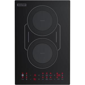 imageEmpava 30 Inch Builtin Induction Cooktop 4 BurnerElectric Stove with BridgeSYNC Auto RapidHeat 3 Preset Modes Pan Sensor Hardwired 208240V 40A Black Vitro Ceramic Glass12 Inch