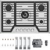 imageEmpava 30 in Built Cooktop in Stainless Steel with 5 Gas Stove Including A 18000 BTU Power Burner 30IN Silver