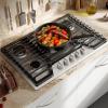 imageEmpava 30 in Built Cooktop in Stainless Steel with 5 Gas Stove Including A 18000 BTU Power Burner 30IN Silver