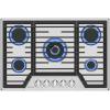 imageEmpava 30quot Recessed Gas Stove Cooktop with 5 Italy SABAF Sealed Burner NGLPG Convertible in Stainless Steel 30 inches