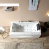 imageEmpava 67 in Acrylic Whirlpool Bathtub Rectangular Alcove Waterfall Hydromassage WaterAir Jets Soaking SPA Chromatherapy Single Ended Tub