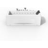 imageEmpava 67quot Acrylic Whirlpool Bathtub Rectangular Alcove Waterfall Hydromassage WaterAir Jets Soaking SPA Chromatherapy Single Ended Tub Model 2020 White