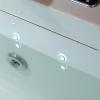 imageEmpava 67quot Acrylic Whirlpool Bathtub Rectangular Alcove Waterfall Hydromassage WaterAir Jets Soaking SPA Chromatherapy Single Ended Tub Model 2020 White