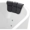 imageEmpava 67quot Freestanding Whirlpool Bathtub Oval with 8 Hydromassage Water Jets Luxury Acrylic Massage SPA Soaking Bath Tub in White Double Ended