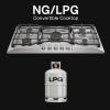 imageEmpava Gas Cooktop 30 Inch 5 SABAF Sealed Burners Made in Italy Stove Top Bulitin Ion Flame Ignition NGLPG Convertible CSA Approved Stainless Steel Ideal for KitchensApartments36 Inch