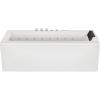 imageEmpava 67 in Acrylic Whirlpool Bathtub Rectangular Alcove Waterfall Hydromassage WaterAir Jets Soaking SPA Chromatherapy Single Ended Tub
