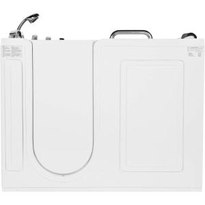 imageEmpava 53quot Walkin Tub Freestanding Soaking SPA Acrylic Bathtub with Left Side Door Model 2020 White