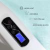 imageEmpava 2 Person Heated Soaking Whirlpool Bathtub 71 Jetted Tubs with 16 Jets8 Water Jetted  8 Air Bubble Acrylic SPA Bath Tub with LED control panel Faucet and two white pillows