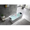 imageEmpava 59quot White Freestanding Rectangular Whirlpool Bathtub with 8 Adjustable Hydromassage Jets ETLCertified 60Gallon Capacity DoubleEnded Design ampamp Two Pillows  Spacious for All Body Types59 Inch New