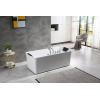 imageEmpava 59quot White Freestanding Rectangular Whirlpool Bathtub with 8 Adjustable Hydromassage Jets ETLCertified 60Gallon Capacity DoubleEnded Design ampamp Two Pillows  Spacious for All Body Types59 Inch New