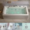 imageEmpava Acrylic Whirlpool Bathtub 71Inch Jetted Bathtub with Healing Chromotherapy Heated Soaking Tub with LED Control Panel Comforting Hydro Massage Tub with Waterfall Joy Black Pillow71JT351BN