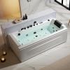 imageEmpava Acrylic Whirlpool Bathtub 71Inch Jetted Bathtub with Healing Chromotherapy Heated Soaking Tub with LED Control Panel Comforting Hydro Massage Tub with Waterfall Joy Black Pillow71JT351BK