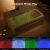 imageEmpava Acrylic Whirlpool Bathtub 71Inch Jetted Bathtub with Healing Chromotherapy Heated Soaking Tub with LED Control Panel Comforting Hydro Massage Tub with Waterfall Joy Black Pillow71JT351