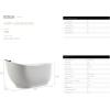imageEmpava Update Acrylic Whirlpool Bathtub 59 Inch Acrylic Freestanding Jetted Tub Hydromassage Gracefully Oval Shaped with 16 Hydromassage Jets with Lumbar and Neck Support Black Pillow No faucet