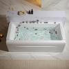 imageEmpava Acrylic Whirlpool Bathtub 71Inch Jetted Bathtub with Healing Chromotherapy Heated Soaking Tub with LED Control Panel Comforting Hydro Massage Tub with Waterfall Joy Black Pillow71JT351