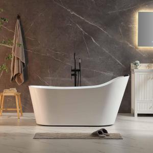 imageEmpava Update Acrylic Whirlpool Bathtub 67Inch Freestanding Gracefully Oval Shaped Jetted Bathtub with Healing Chromotherapy 16 Hydromassage Jets SingleEnded Bathtubs with Pillow No faucet