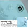 imageEmpava 67 Whirlpool Bathtub with Chromatherapy Hydrotherapy Jetted Bathtub with Glass Panel 11 Jets3Side Apron67 GallonsETL Certified White71JT667B