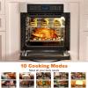 imageEmpava 24 inch Electric Single Wall Oven with 4 Basic Bake Broil Cooking Modes Mechanical Knob Control 25 Cuft Capacity 2950W Stainless Steel10 ModesSliver
