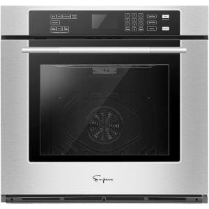 imageEmpava 24 inch Electric Single Wall Oven with 4 Basic Bake Broil Cooking Modes Mechanical Knob Control 25 Cuft Capacity 2950W Stainless Steel8 ModesBlack