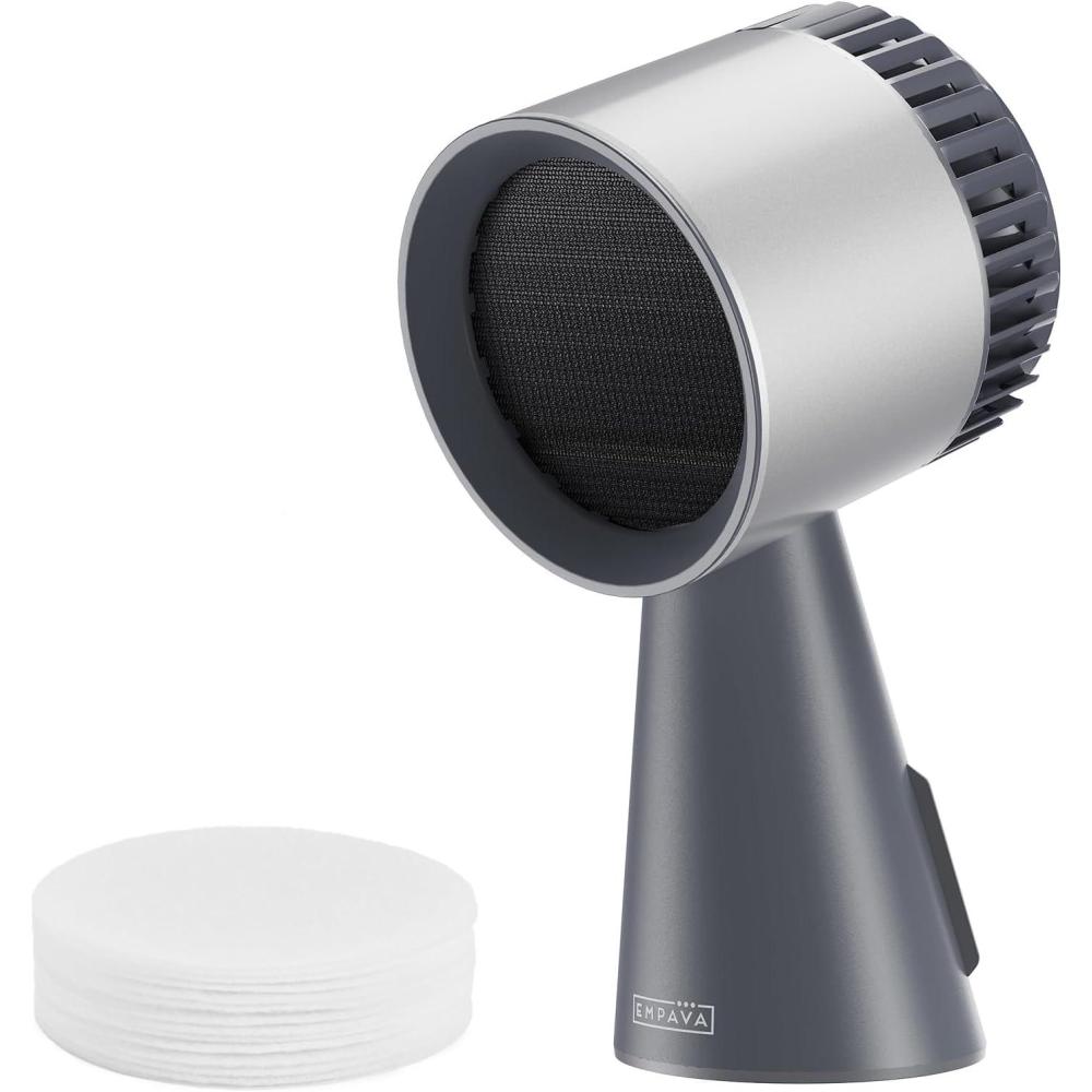 imageEmpava Portable Range Hood for Cooking 3Speed Desktop Kitchen Exhaust Fan or Indoor BBQ Hot Pot and RV Detachable Filter and Oil Cup Grey08RH17Old