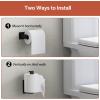 imageToilet Paper Holder Self Adhesive Toilet Paper Roll Holder NoDrill for Bathroom WashroomSUS 304 Stainless SteelAdhesive Tissue HolderBlack