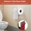 imageToilet Paper Holder Self Adhesive Toilet Paper Roll Holder NoDrill for Bathroom WashroomSUS 304 Stainless SteelAdhesive Tissue HolderBlack
