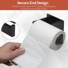 imageToilet Paper Holder Self Adhesive Toilet Paper Roll Holder NoDrill for Bathroom WashroomSUS 304 Stainless SteelAdhesive Tissue HolderBlack