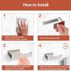imageToilet Paper Holder Self Adhesive Toilet Paper Roll Holder NoDrill for Bathroom WashroomSUS 304 Stainless SteelAdhesive Tissue HolderStainless Steel