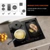 image36 Inch Induction Cooktop 5 Burners Flat Glass Top Electric Stove Hob with BridgeSYNC 3 Preset Modes Booster Timer Pause Child Lock Drop in 208240V50A Black24 Inch