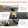 image36 Inch Induction Cooktop 5 Burners Flat Glass Top Electric Stove Hob with BridgeSYNC 3 Preset Modes Booster Timer Pause Child Lock Drop in 208240V50A Black24 Inch