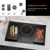 image36 Inch Induction Cooktop 5 Burners Flat Glass Top Electric Stove Hob with BridgeSYNC 3 Preset Modes Booster Timer Pause Child Lock Drop in 208240V50A Black36 Inch