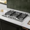 imageEmpava 30 Inch Builtin Gas Cooktop with 5 Sealed SABAF Burners Stainless Steel Surface LPGNG Convertible Flame Failure Protection Dishwasher Safe Grates 30in30in