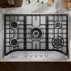 imageEmpava 30 Inch Builtin Gas Cooktop with 5 Sealed SABAF Burners Stainless Steel Surface LPGNG Convertible Flame Failure Protection Dishwasher Safe Grates 30inGas