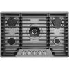 imageEmpava 30 Inch Builtin Gas Cooktop with 5 Sealed SABAF Burners Stainless Steel Surface Ion Ignition Technology LPGNG Convertible Dishwasher Safe Grates