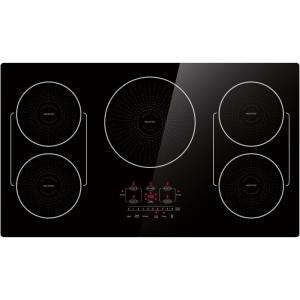 image36 Inch Induction Cooktop 5 Burners Flat Glass Top Electric Stove Hob with BridgeSYNC 3 Preset Modes Booster Timer Pause Child Lock Drop in 208240V50A Black36 Inch