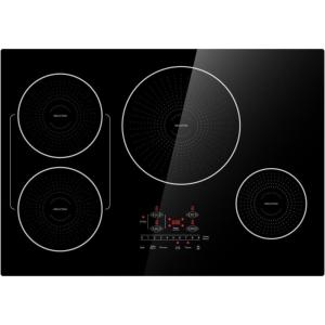 image36 Inch Induction Cooktop 5 Burners Flat Glass Top Electric Stove Hob with BridgeSYNC 3 Preset Modes Booster Timer Pause Child Lock Drop in 208240V50A Black30 Inch