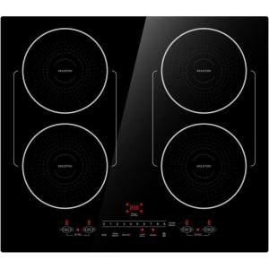 image36 Inch Induction Cooktop 5 Burners Flat Glass Top Electric Stove Hob with BridgeSYNC 3 Preset Modes Booster Timer Pause Child Lock Drop in 208240V50A Black24 Inch