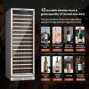 imageEmpava 24 Inch Wine Fridge 171 Bottle Wine Cooler Refrigerator with Professional Compressor Large Capacity Fast Cooling Low Noise for Wine Enthusiasts Builtin or Freestanding171 Bottles Single Zone