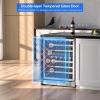 imageEmpava 24 Inch Wine Fridge 171 Bottle Wine Cooler Refrigerator with Professional Compressor Large Capacity Fast Cooling Low Noise for Wine Enthusiasts Builtin or Freestanding46 Bottles Dual Zone