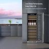 imageEmpava 24 Inch Wine Fridge 171 Bottle Wine Cooler Refrigerator with Professional Compressor Large Capacity Fast Cooling Low Noise for Wine Enthusiasts Builtin or Freestanding171 Bottles Single Zone