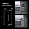 imageEmpava 24 Inch Wine Fridge 171 Bottle Wine Cooler Refrigerator with Professional Compressor Large Capacity Fast Cooling Low Noise for Wine Enthusiasts Builtin or Freestanding171 Bottles Single Zone