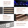 imageEmpava 24 Inch Wine Fridge 171 Bottle Wine Cooler Refrigerator with Professional Compressor Large Capacity Fast Cooling Low Noise for Wine Enthusiasts Builtin or Freestanding171 Bottles Single Zone
