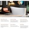 imageEmpava Freestanding Bathtub 67quot Soaking Tub with End Drain ampamp Overflow  Acrylic Tub NonSlip Flat Bottom Glossy White cUPC Certified