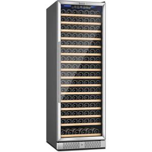 imageEmpava 24 Inch Wine Fridge 171 Bottle Wine Cooler Refrigerator with Professional Compressor Large Capacity Fast Cooling Low Noise for Wine Enthusiasts Builtin or Freestanding171 Bottles Single Zone