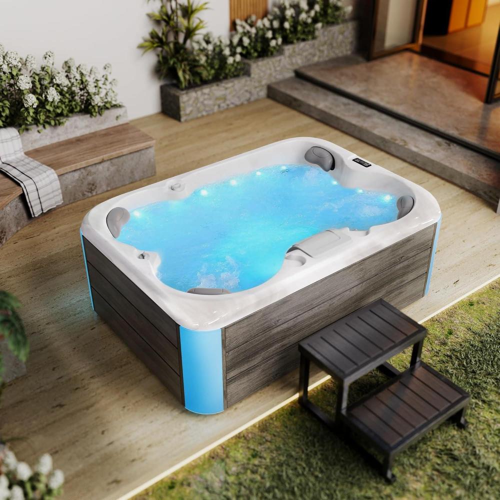 imageEmpava Hot Tub 4Person Home Spa for Hydrotherapy Arthritis ampamp Muscle Relief 20Jet 110V Backyard Oasis for Ultimate Recovery ampamp Lasting Family Memories Acrylic 82quot ETL Certified