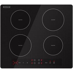 imageEmpava 36 Inch Electric Induction Cooktop BuiltIn 5 Zone Smooth Glass Surface Dual BridgeSync Touch Slider Control Power Boost Stop ampamp Go Timer Child Lock Hardwired Kitchen Appliance24 Inch